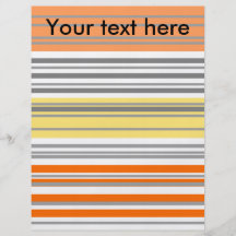Contemporary orange and yellow horizontal stripes flyers