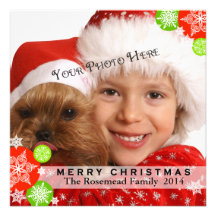 Contemporary Photo Christmas Card Announcement
