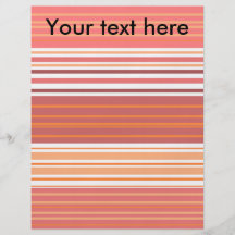 Contemporary pink white and orange stripes full colour flyer