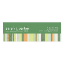 Contemporary Stripes Mummy Calling Card Business Card Template