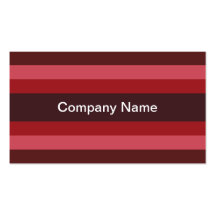 Contemporary Stripes (Ruby) Business Cards