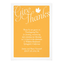 Contemporary Thanksgiving Dinner Invitation