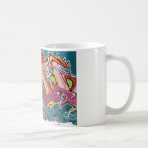 Contempory art mugs