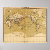 Continental Map Print