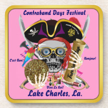 Contraband Days Lake Charles, Louisiana. 30 Colour Beverage Coasters
