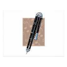 contrabassoon design post card