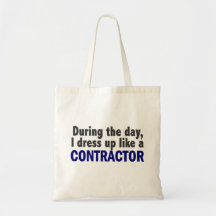 Contractor During The Day Canvas Bag