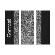 Contrast Drawings Stretched Canvas Print