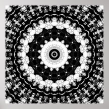 Contrast Kaleidoscope Print