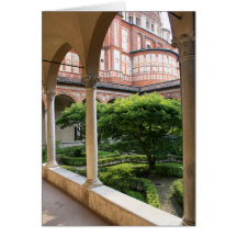 Convent Courtyard Greeting Cards