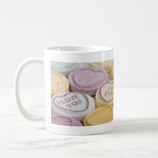 Conversation hearts candy I Love You Forever photo Coffee Mugs