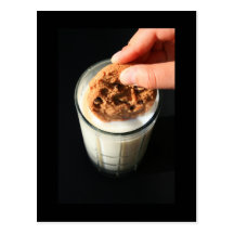 Cookie and a Glass of Milk Postcard