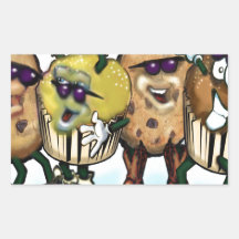 Cookies and Cupcakes Rectangular Stickers