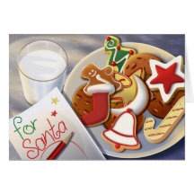 Cookies and Milk For Santa Greeting Card