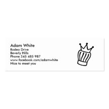 Cooking chef hat king business card template