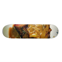Cooking Grilled Steaks Food Skate Board