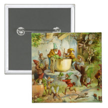 Cooking In The Gnome Kitchen Pinback Button