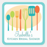 Cooking Utensils Kitchen Bridal Shower | Teal Stickers