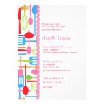 Cooking Utensils Stock the Kitchen Bridal Shower Custom Invitations