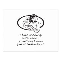 Cooking With Wine Postcard