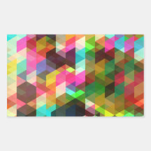 Cool Abstract Colourful Vector Rectangle Sticker