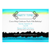 Cool and Contemporarty Colour Splash Personalised Invite