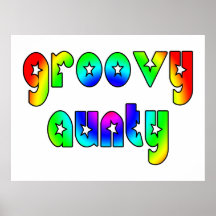 Cool Aunts Christmas & Birthdays : Groovy Aunty Print