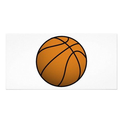 Cool Basketball and Custom Sports B Ball Custom Photo Card
