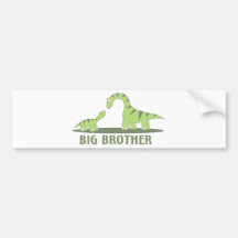 Cool Big Brother Shirt - Dinosaur Theme Bumper Stickers
