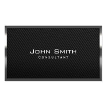 Cool Black Carbon Fiber Consultant Business Card