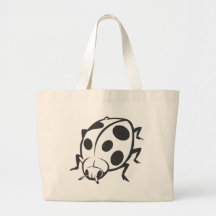 Cool Black Ladybug Tattoo Logo Canvas Bag