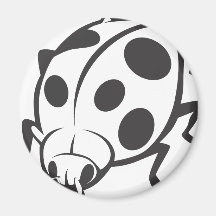 Cool Black Ladybug Tattoo Logo Fridge Magnet