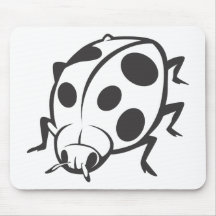 Cool Black Ladybug Tattoo Logo Mousepads