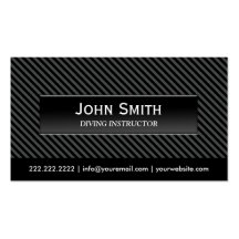 Cool Black Stripes Diving Business Card
