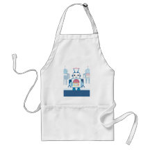 Cool Blue Robot Gifts Novelties Aprons