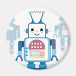 Cool Blue Robot Gifts Novelties Magnets