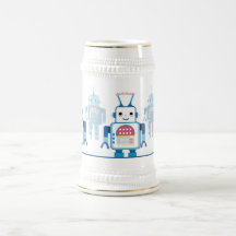 Cool Blue Robot Gifts Novelties Mugs