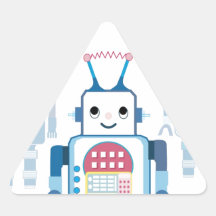 Cool Blue Robot Gifts Novelties Sticker