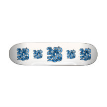 Cool Blue Snake Design. Skateboards