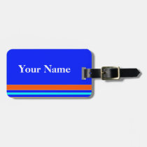 Cool Blue Stripe Luggage Tag luggage tags