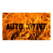 Cool Burning Fire Automotive Business Card