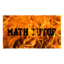 Cool Burning Fire Math Tutor Business Card