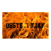 Cool Burning Fire Obstetrician Business Card