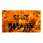 Cool Burning Fire Sales Manager Business Card