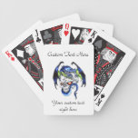 Cool cartoon tattoo symbol Blue Dragon Skull comic Bicycle Poker Cards