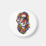 Cool cartoon tattoo symbol chinese dragon skulls refrigerator magnet