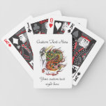 Cool cartoon tattoo symbol oriental Dragon Bicycle Card Deck