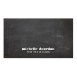Cool Chalkboard Look Black Business Card