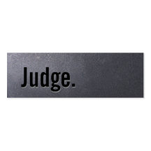 Cool Coal Black Judge Mini Business Card