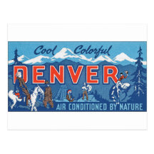 Cool Colourful Denver Post Card